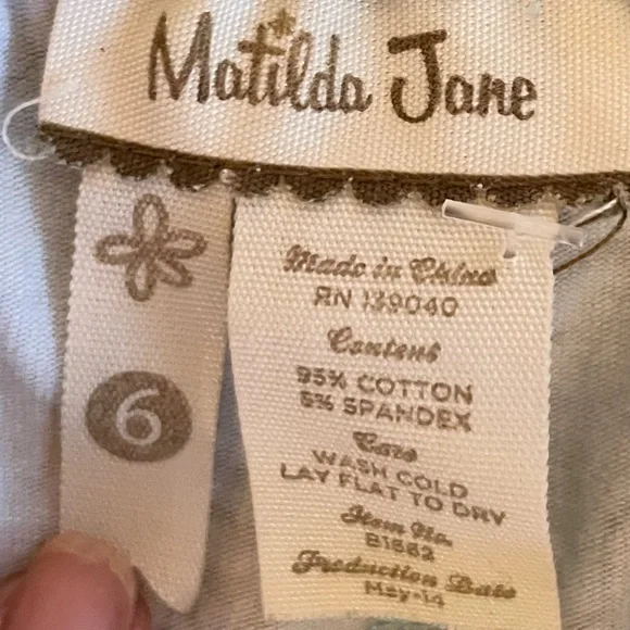 Matilda Jane‎ Girls Box Canyon Big Ruffles Sz 6 Flare Floral Aqua Green - Picture 4 of 7